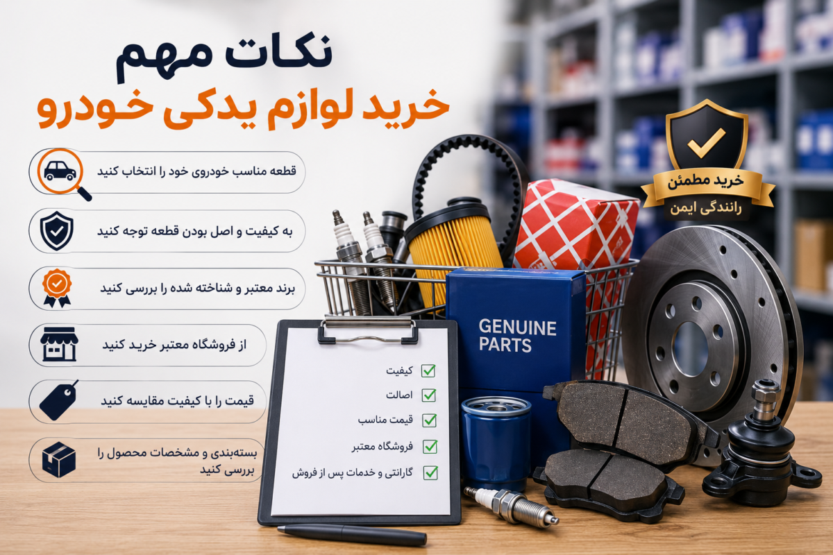 نکات مهم خرید لوازم یدکی خودرو؛ راهنمای انتخاب قطعات باکیفیت